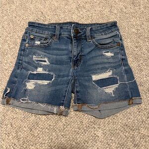 American Eagle Outfitters Ripped Blue Jean Shorts